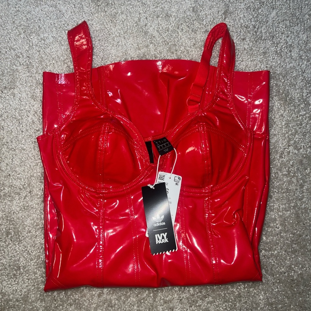 Adidas x Ivy Park Red Bustier Top